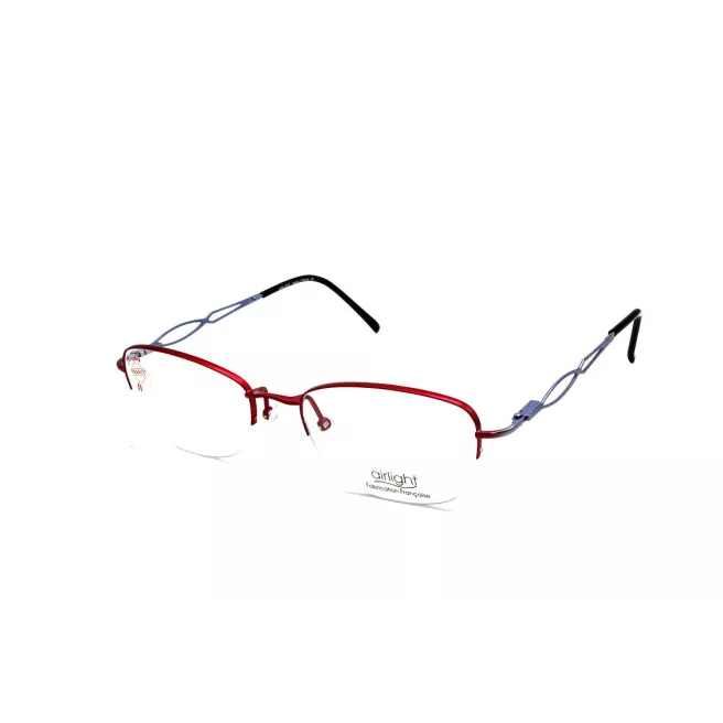 Lunettes de vue en métal rouge avec des branches grises - Airlight