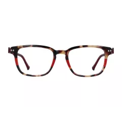 Lunettes de vue à écailles de tortue avec détails rouges - IGreen Lunettes de vue à écailles de tortue avec détails rouges - IGreen