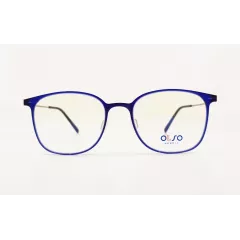 Lunettes de vue bleues foncées avec branches en métal - Olso