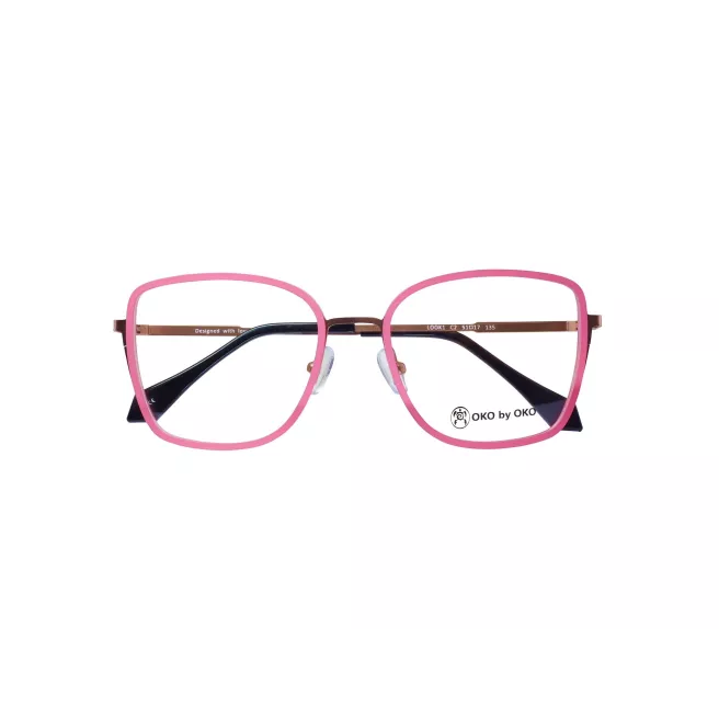 Lunettes de vue roses avec branches rose gold - Oko by Oko