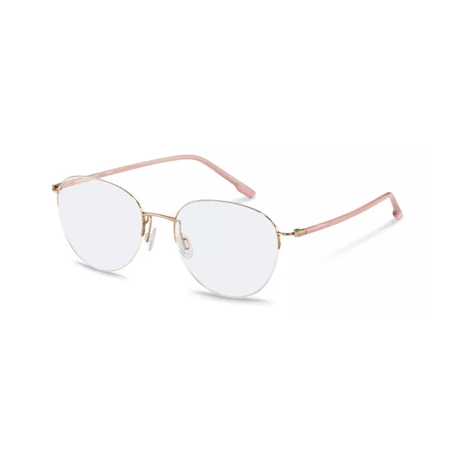 Lunettes de vue fines et dorées avec branches roses - Rodenstock