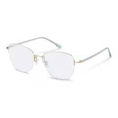 Lunettes de vue dorées avec branches vert d'eau - Rodenstock Lunettes de vue dorées avec branches vert d'eau - Rodenstock