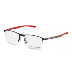 Lunettes de vue noires et rouges avec du carbone - Porsche Design