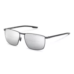 Lunettes de soleil rectangulaires noires/gris foncé - Porsche Design Lunettes de soleil rectangulaires noires/gris foncé - Porsche Design