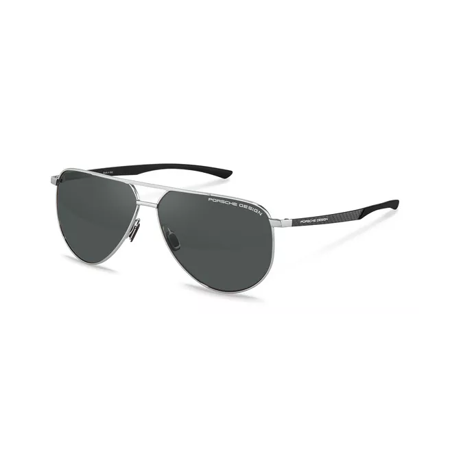 Lunettes de soleil argentées, noires et en carbone style aviateur - Porsche Design