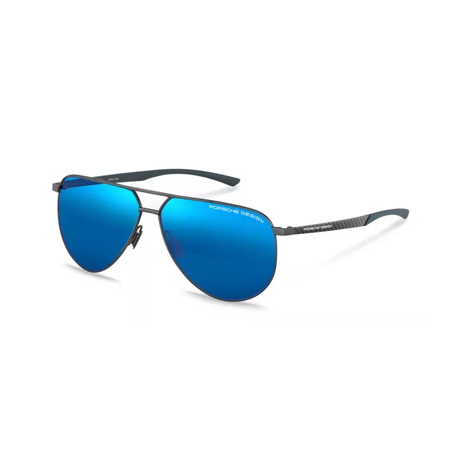 Lunettes de soleil noires/gris foncé et en carbone style aviateur - Porsche Design