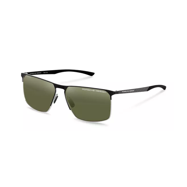 Lunettes de soleil rectangulaires noires et en carbone - Porsche Design