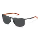 Lunettes de soleil rectangulaires noires, oranges et en carbone - Porsche Design