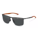 Lunettes de soleil rectangulaires noires, orange et en carbone - Porsche Design