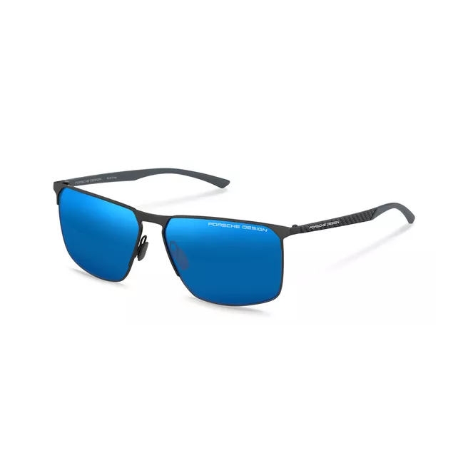 Lunettes de soleil rectangulaires gris foncé et en carbone - Porsche Design