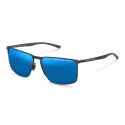 Lunettes de soleil rectangulaires gris foncé et en carbone - Porsche Design