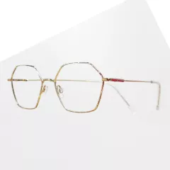 Lunettes de vue rondes en écaille rose/mauve - Kinto Lunettes de vue rondes en écaille rose/mauve - Kinto