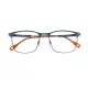 Lunettes de vue gris bleu, brunes et oranges - Lapo