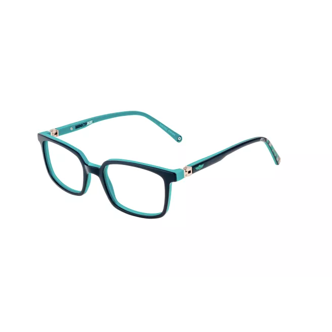 Lunettes de vue rectangulaires bleu marine et turquoise - Les Minions