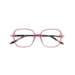 Lunettes de vue roses, transparentes et à écailles - LuluCastagnette