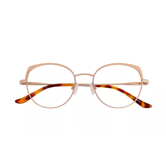 Lunettes de vue fines en métal doré - LuluCastagnette