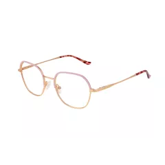 Lunettes de vue fines en métal doré et lila - LuluCastagnette