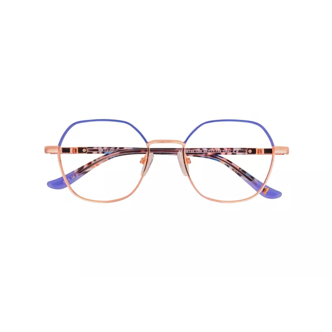 Lunettes de vue fines, rose gold, bleu/mauve et à écailles - LuluCastagnette Enfant