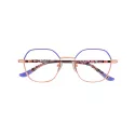 Lunettes de vue fines, rose gold, bleu/mauve et à écailles - LuluCastagnette Enfant