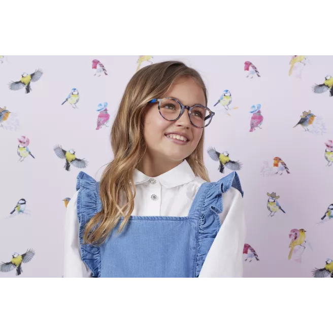 Lunettes de vue bleues, noires et ocre à écailles - LuluCastagnette Enfant