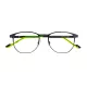 Lunettes de vue fines en métal noir avec branches jaune fluo - New York Yankees