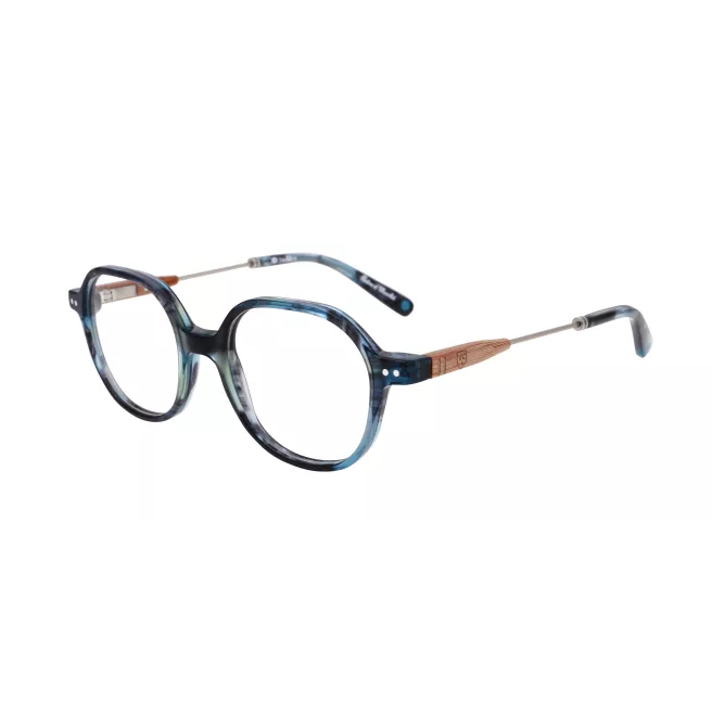 Lunettes de vue à écailles bleues et en bois - Tartine et Chocolat