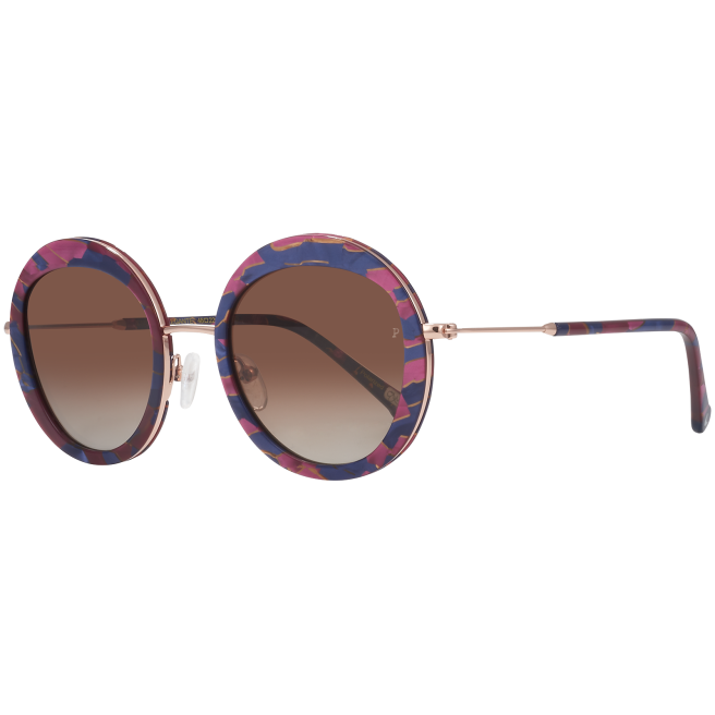 Lunettes de soleil à motif bleu foncé et mauve - Clémence & Margaux