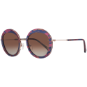 Lunettes de soleil à motif bleu foncé et mauve - Clémence & Margaux