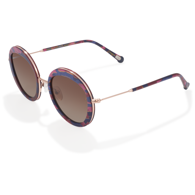 Lunettes de soleil à motif bleu foncé et mauve - Clémence & Margaux Lunettes de soleil à motif bleu foncé et mauve - Clémence & Margaux
