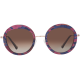 Lunettes de soleil à motif bleu foncé et mauve - Clémence & Margaux