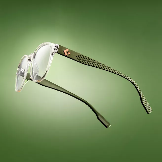 Lunettes de vue transparentes et kaki - Converse