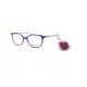 Lunettes de vue roses et bleu électrique avec une plume - Catimini