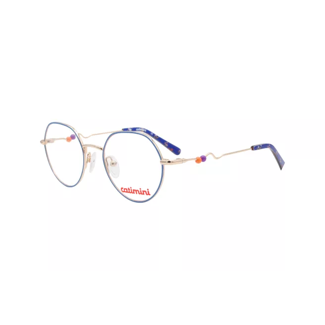 Lunettes de vue fines, dorées et bleues - Catimini