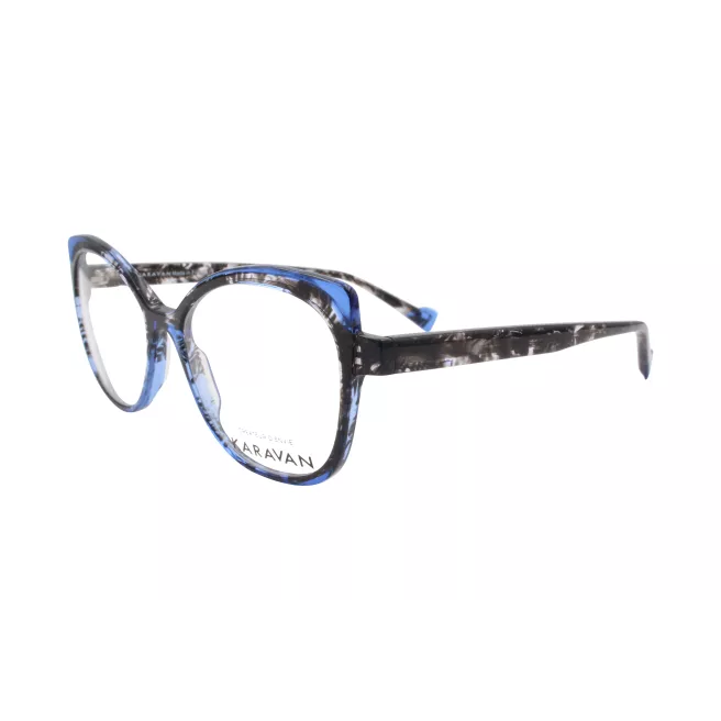 Lunettes de vue à motif noir et bleu- KARAVAN