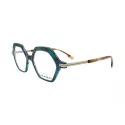 Lunettes de vue turquoise et dorées - KARAVAN