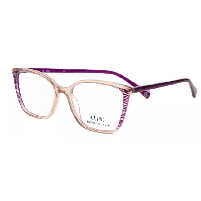 Lunettes de vue beiges et violettes - Free Land