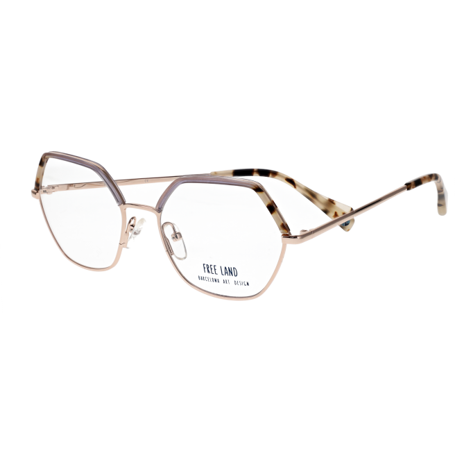 Lunettes de vue rose gold et à écailles - Free Land